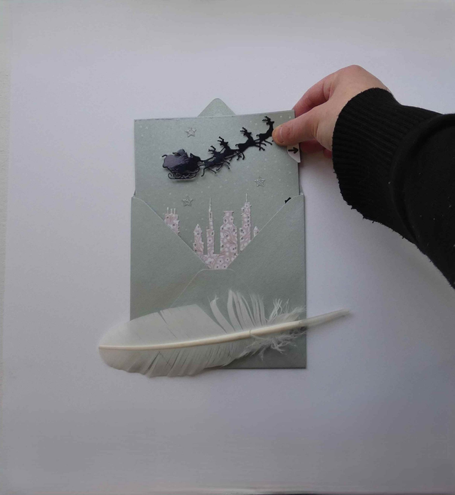 Le traîneau s'envole (carte à tirette)