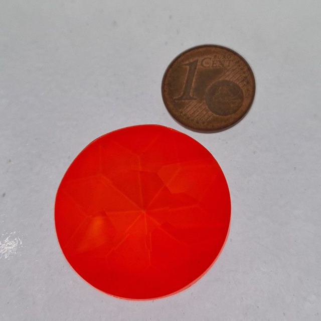 Fancy Chaton, Orange Neon Fluoreszierend, 27mm