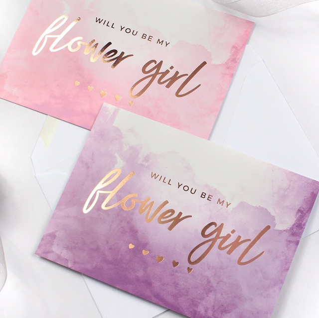 Will You Be My Flower Girl Proposal Postcard