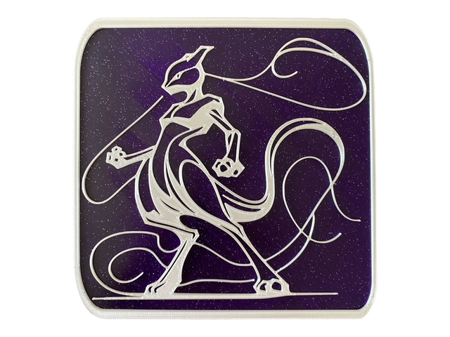 Mewtwo fanart quadretto 