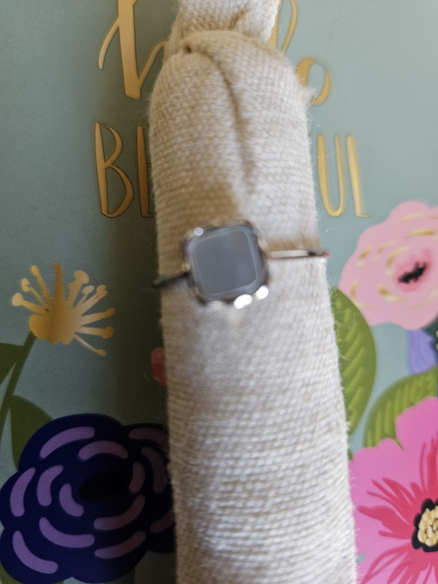 BAGUE ARGENTE REGLABLE ACIER INOXYDABLE MODELE 4