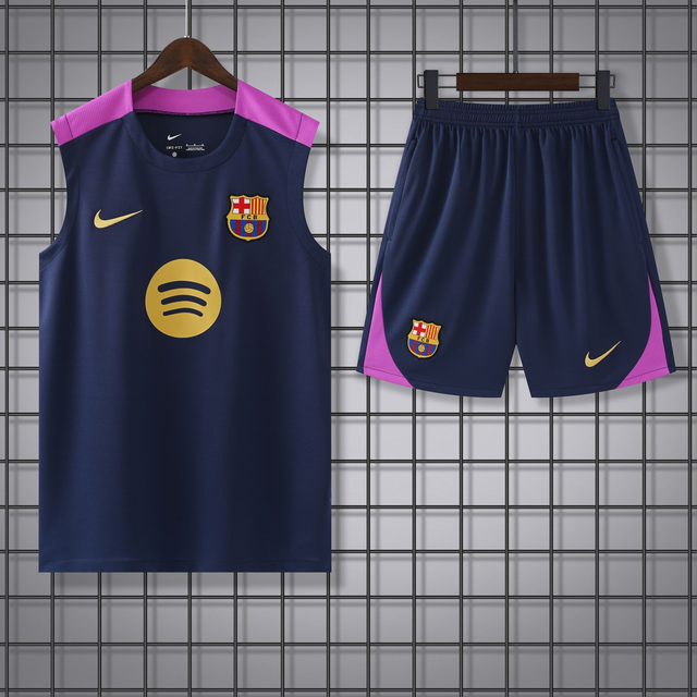 Conjunto completo Tirantes  F. C Barcelona (Azul) PRE-PARTIDO - Versión Fan - 25-26 