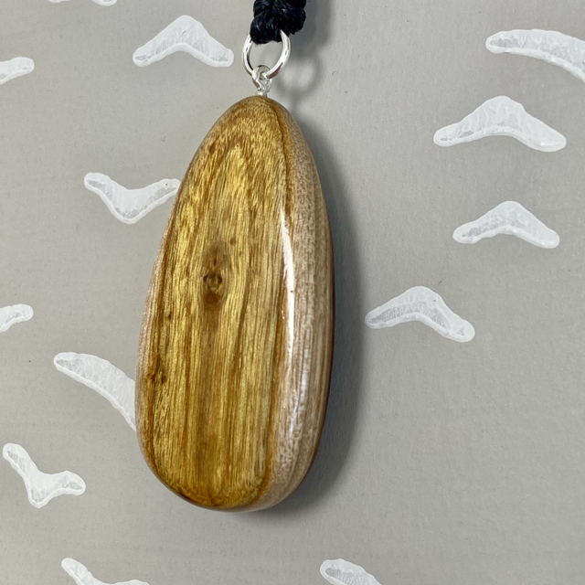 Smoke bush - Teardrop pendant with cotton cord necklace - I was pruned from the garden [021-0108]