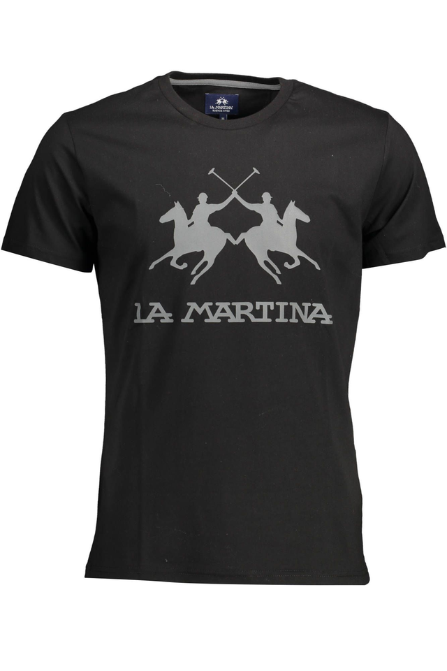 1618LA MARTINA T-SHIRT MANICHE CORTE UOMO NERO