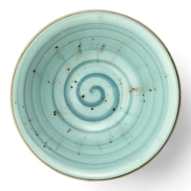 Porseleinen Zoep-ontbijtkom Pebble Zeegroen 18cm