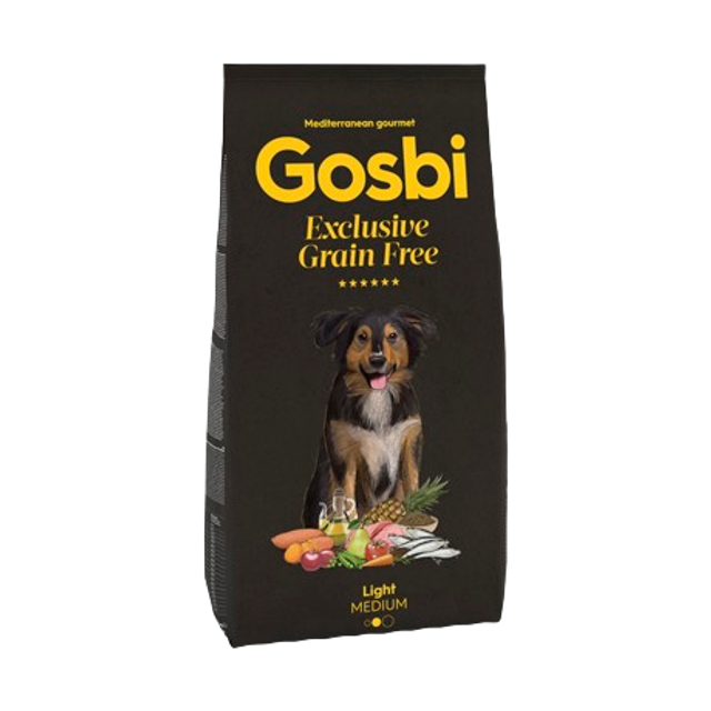 Croquettes Gosbi Exclusive Grain Free Light Medium