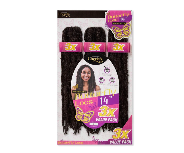 Cherish Bulk : 3X Butterfly Locs 14 (Col. 4)	