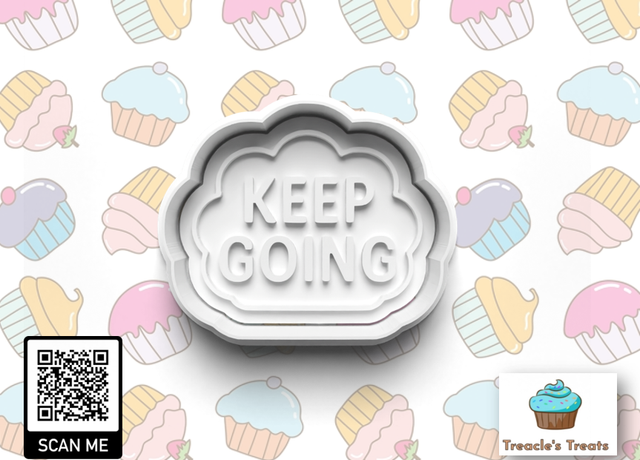 Keep Going Fondant/cookie stamp with cutter