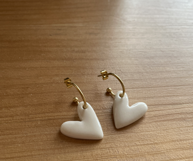 Boucles dâoreilles đ€ Grand CĆur (demi crĂ©ole)