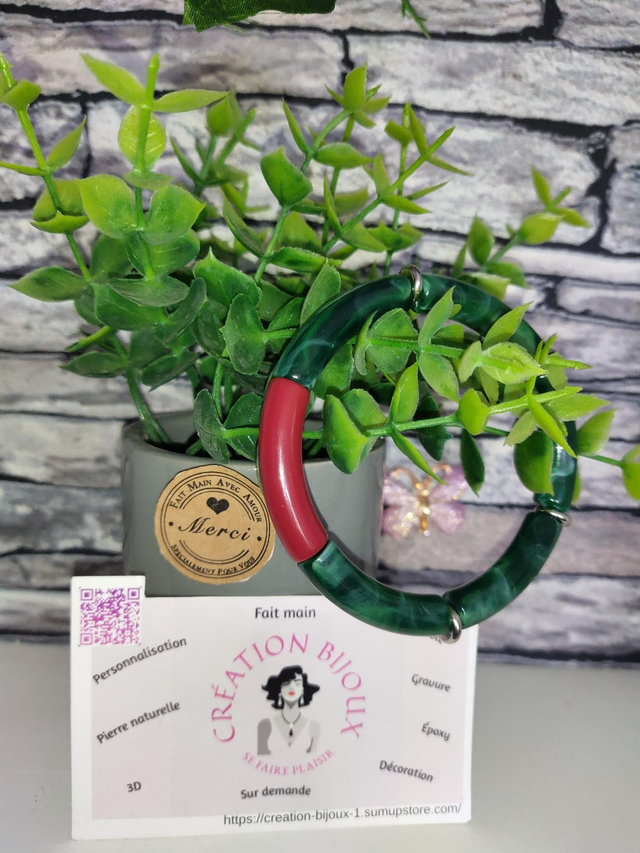 Bracelet perles incurvé 