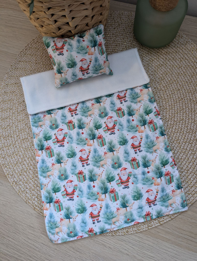 Parure de lit pour lutin farceur &quot;petits pères noël&quot;