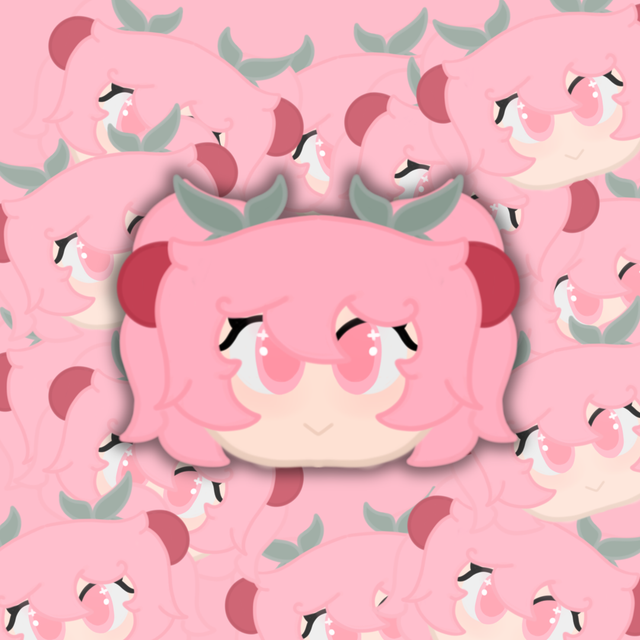Sakura Hatsune Miku Chibi Head Sticker