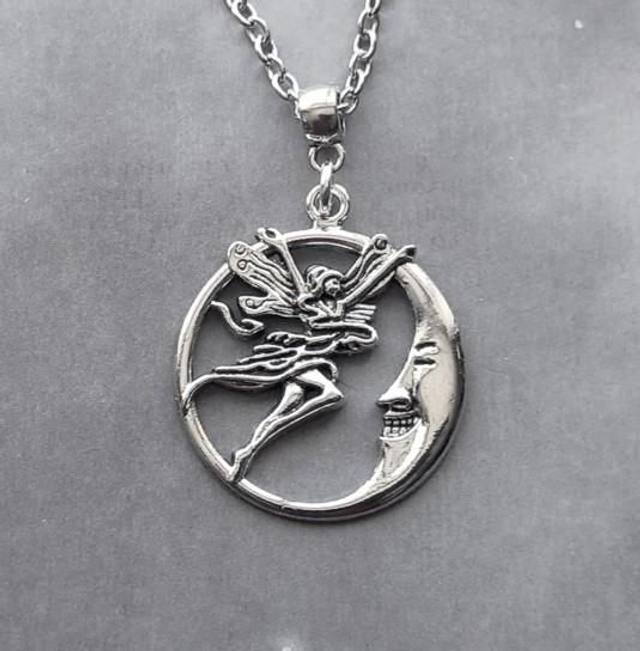 Moon and Fairy Necklace 