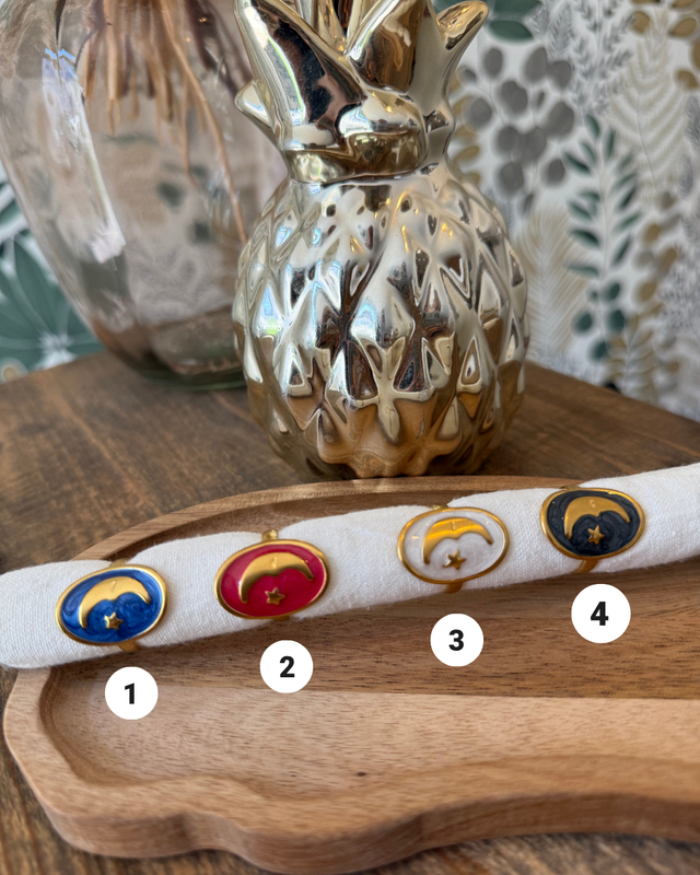 Bagues lunes réglables acier inoxydable couleur au choix