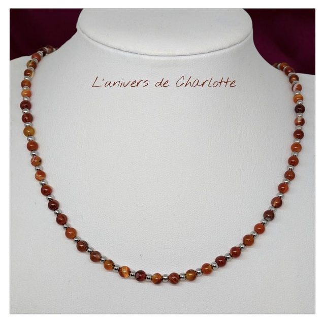 Collier "Cornaline" 23 cm C-006