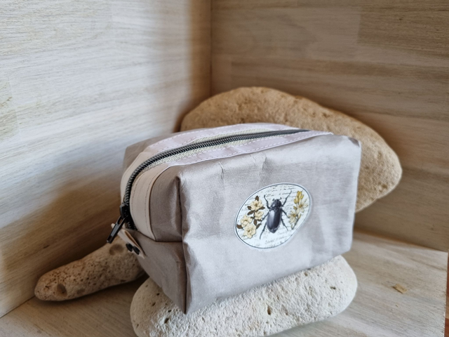 Trousse boîte gris perle