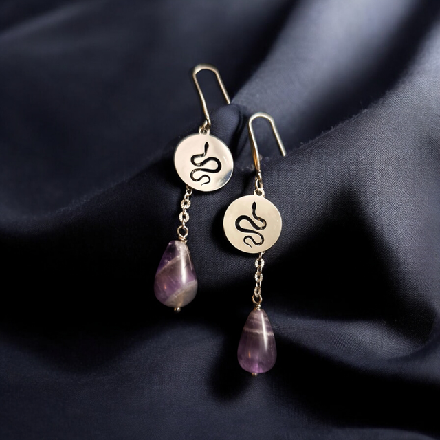 Boucles d’oreilles ORPHEA - améthyste