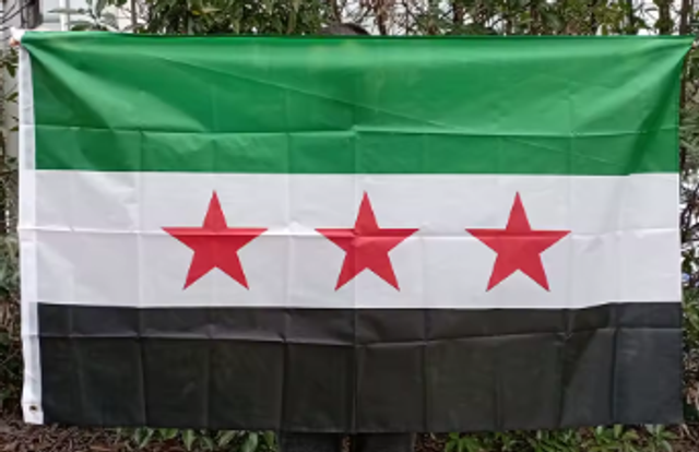 Grote vlag Syrie (150 bij 90cm)