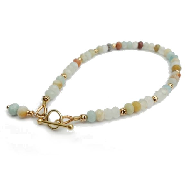 Verguld zilver met amazoniet