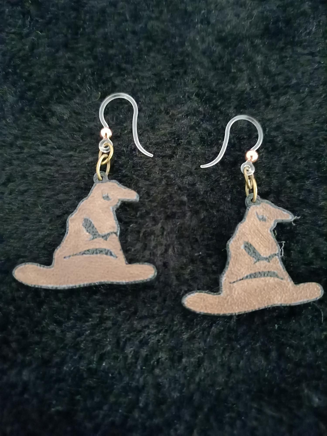 Boucles d'oreilles chapeau grognon 