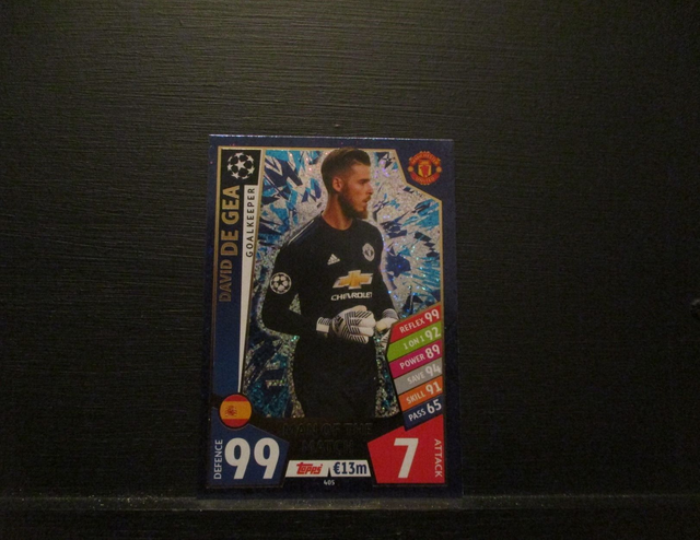 David De Gea - UEFA Champions League Match Attax 2017/18 Original Trading Card #405