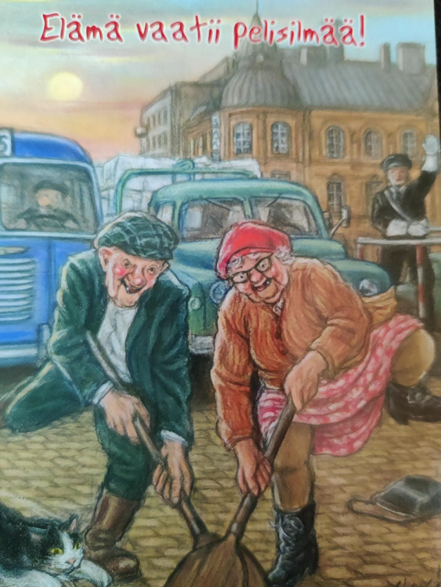 Postikortti Elämä vaatii pelisilmää!
