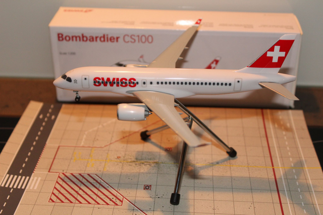 Swiss Bombardier CS100 Modell, 1:200, Lupa