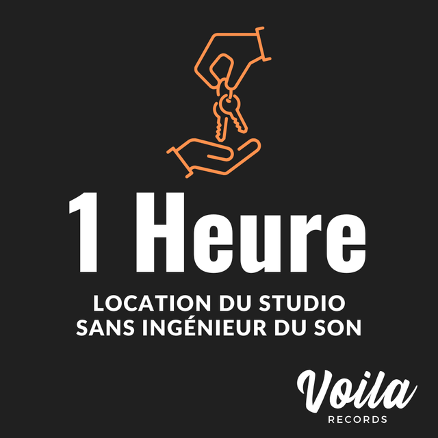 Location studio sans ingénieur du son - 1h