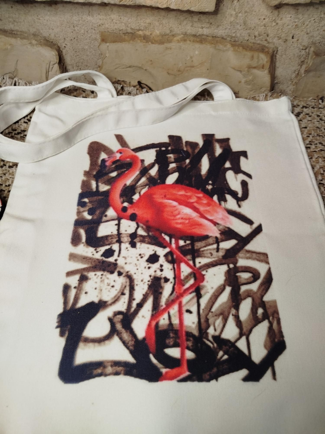 Sac fourre-tout &quot;flamant rose tag&quot;
