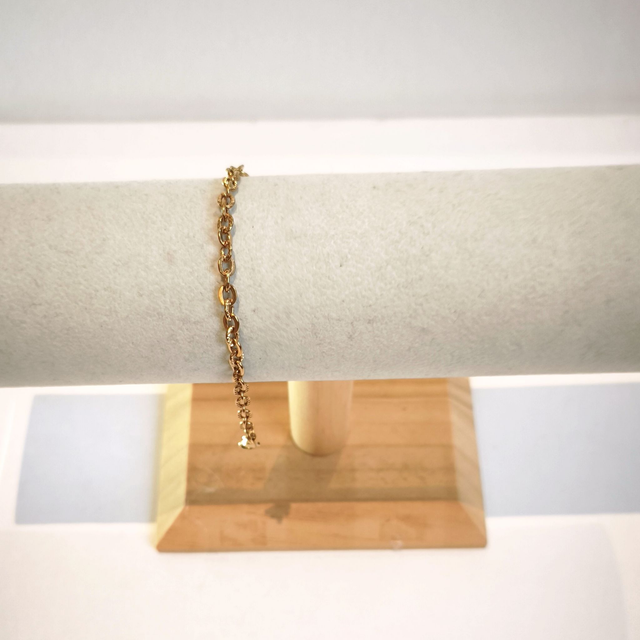 Bracelet doré 18K – Acier inox hypoallergénique – Personnalisable avec charm’s