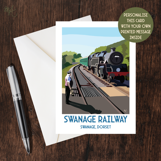 Swanage Railway, Travel Poster Card