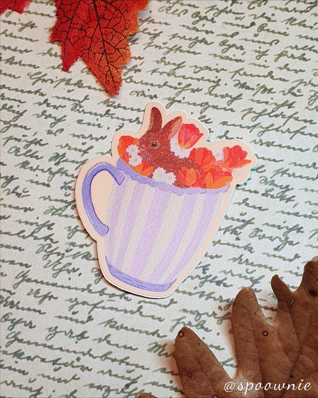 Stickers Lapin dans les tulipes 🌷 