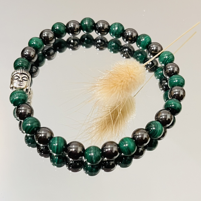 Malachite et Hématite 6 mm