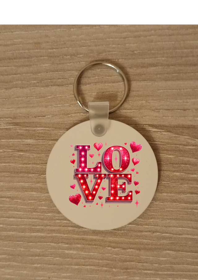 Porte clé love colorée 