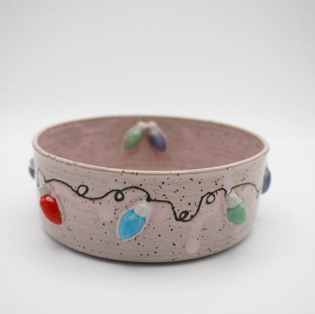 Lyskæde Skål Lyserød