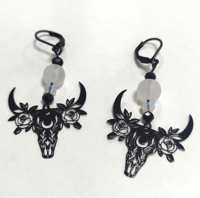 Boucles d'oreilles buffle 