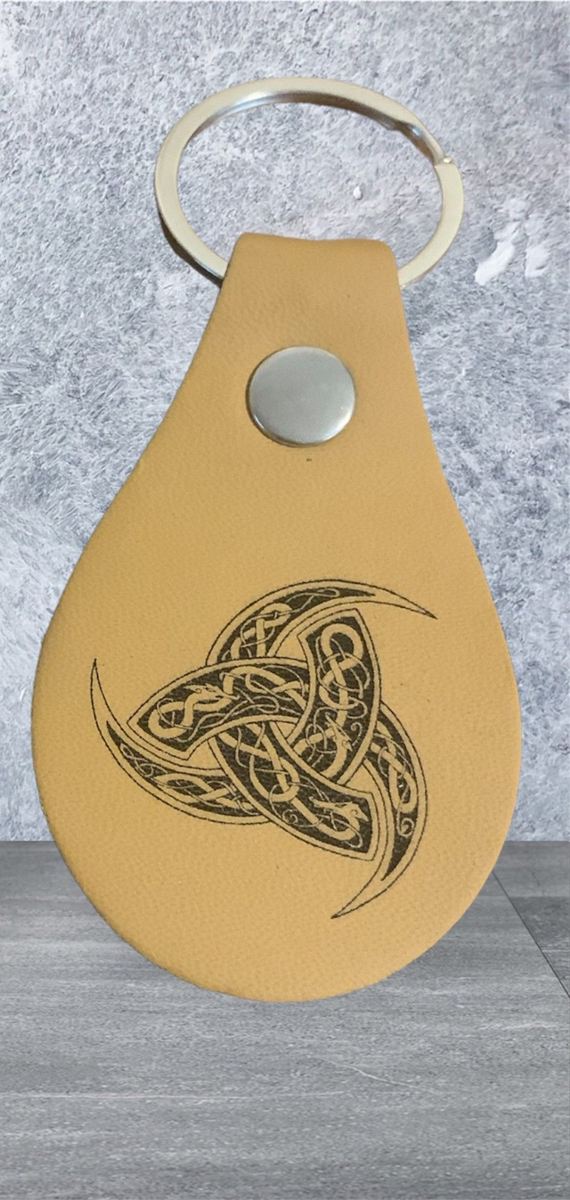 Leather Keyring - Celtic Knot