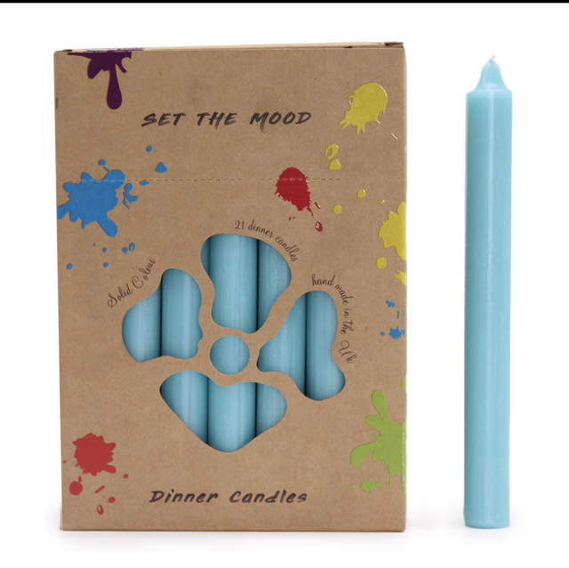 Iso kruunukynttilä turkoosi 1kpl