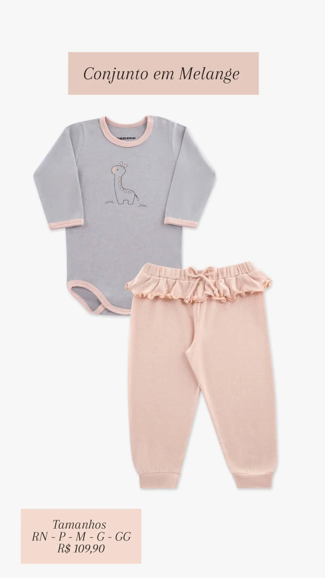 Conjunto Body e Calça Melange 