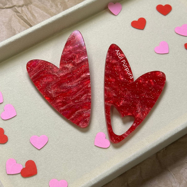 Brincos Coração Artístico