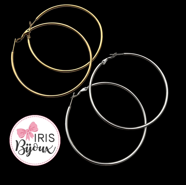 Orecchini cerchi maxi fini 