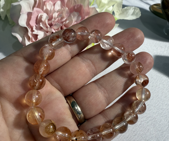 Koi fire quartz beaded bracelet 