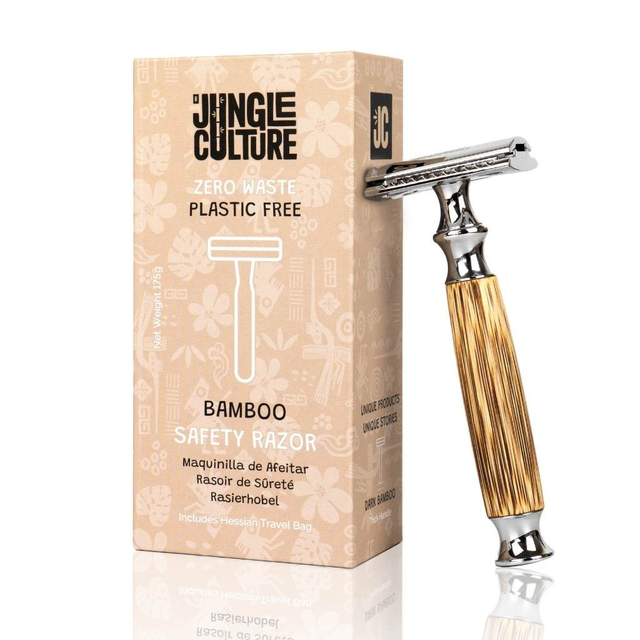 Bamboo Safety Razor by Jungle Culture (Light Wood)