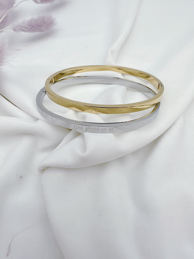 Jonc message “ Une amitié en or”