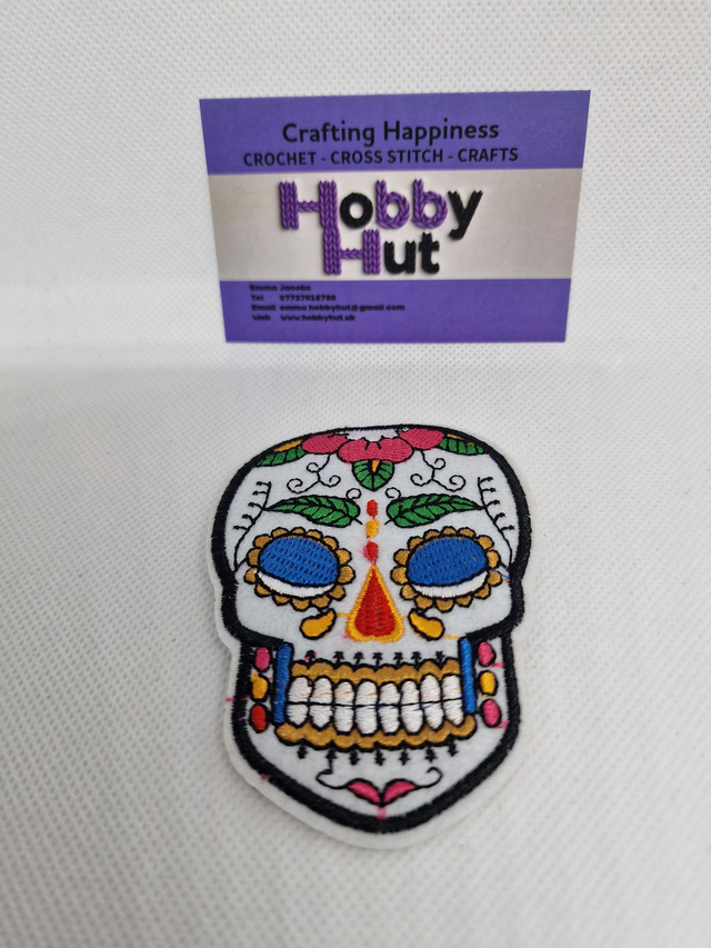 Embroidered Patch - Floral Skull