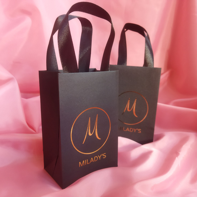 10 Bolsas negra 12x5x8 aplicación foil 110gr