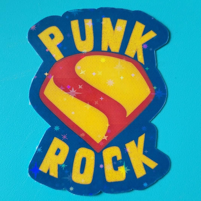 Punk Rock Superhero Sticker