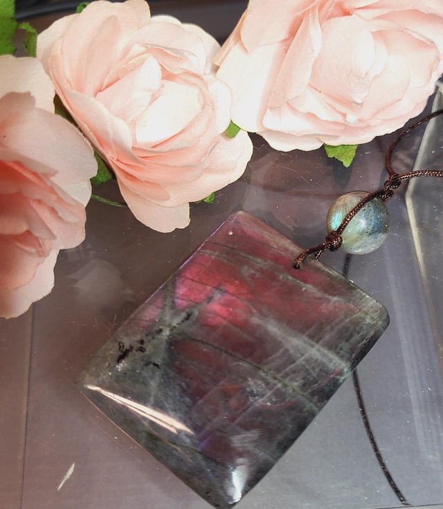 COLLIER Labradorite violet 