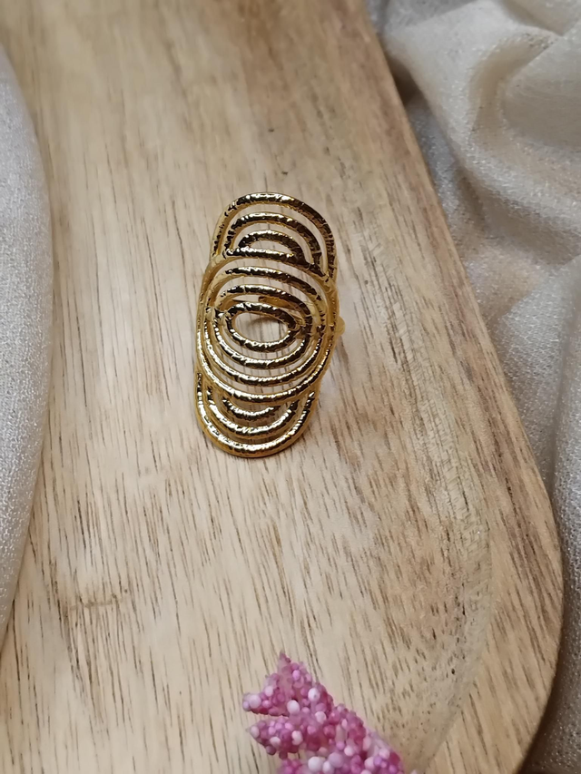 Grande bague ajustable en acier inoxydable 