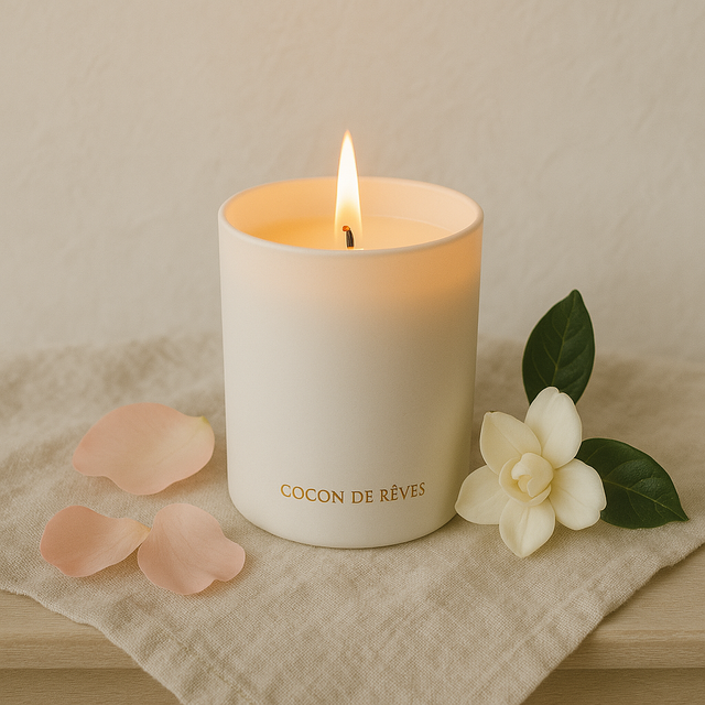 Bougie parfumée Paradis Floral ( Rose - Gardénia) 